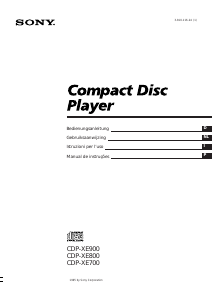 Bedienungsanleitung Sony CDP-XE800 CD-player
