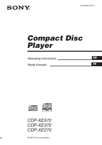 Handleiding Sony CDP-XE370B CD speler