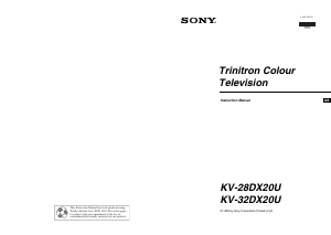 Manual Sony KV-28DX20U Television