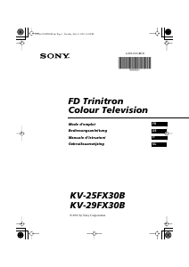 Mode d’emploi Sony KV-29FX30B Téléviseur