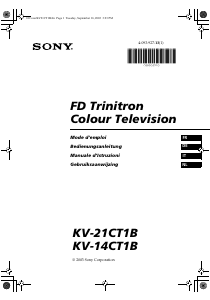 Bedienungsanleitung Sony KV-21CT1B Fernseher