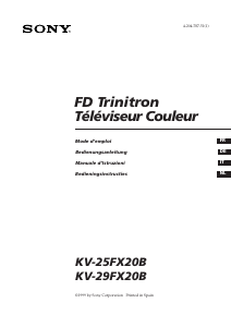 Manuale Sony KV-25FX20B Televisore
