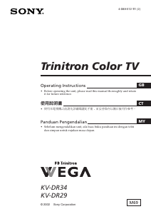 Handleiding Sony KV-DR29M69 Televisie