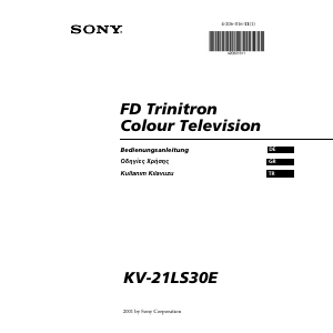 Kullanım kılavuzu Sony KV-21LS30E Televizyon