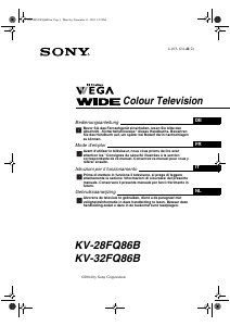 Mode d’emploi Sony KV-28FQ86B Téléviseur