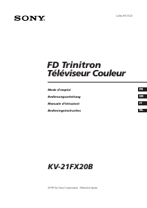 Bedienungsanleitung Sony KV-21FX20B Fernseher