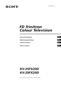 Handleiding Sony KV-29FX20D Televisie