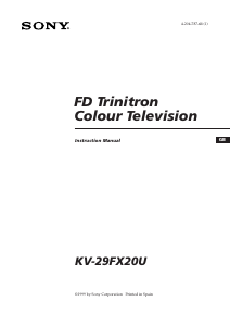 Handleiding Sony KV-29FX20U Televisie