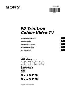Handleiding Sony KV-21FV1D Televisie