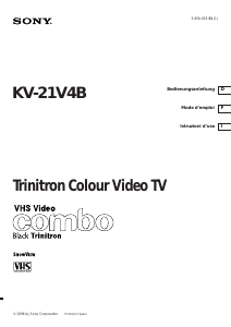 Manuale Sony KV-21V4B Televisore