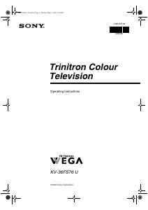 Handleiding Sony KV-36FS76U Televisie