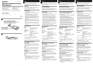 Bedienungsanleitung Sony ECM-DS70P Mikrofon