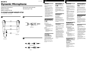 Mode d’emploi Sony F-V610 Microphone
