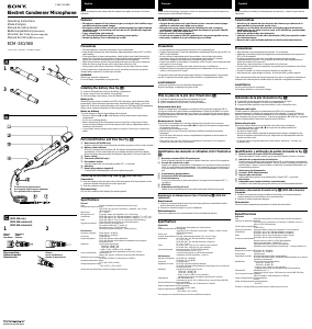 Manual Sony ECM-360 Microfone