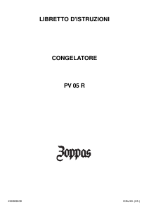 Manuale Zoppas PV05R Congelatore