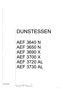 Bedienungsanleitung ALNO AEF 3640 N Dunstabzugshaube