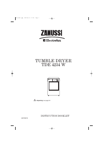 Handleiding Zanussi-Electrolux TDE4234W Wasdroger