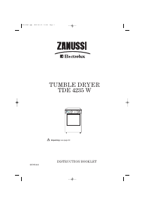 Manual Zanussi-Electrolux TDE4235W Dryer