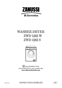 Bruksanvisning Zanussi-Electrolux ZWD1262W Kombinerad tvätt-tork
