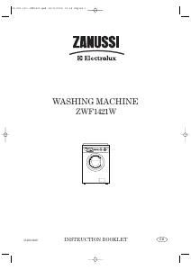 Handleiding Zanussi-Electrolux ZWF 1421 W Wasmachine