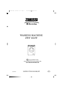 Handleiding Zanussi-Electrolux ZWF 1651 W Wasmachine