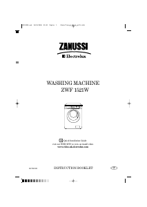 Handleiding Zanussi-Electrolux ZWF 1521 W Wasmachine