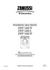 Handleiding Zanussi-Electrolux ZWF 1632 W Wasmachine