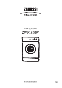 Handleiding Zanussi-Electrolux ZWF 1850 Wasmachine