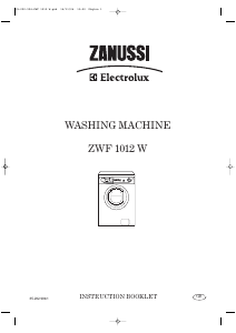 Handleiding Zanussi-Electrolux ZWF 1012 W Wasmachine