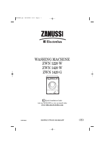 Handleiding Zanussi-Electrolux ZWN 1420 G Wasmachine
