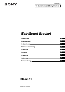 Manuale Sony SU-WL51 Supporto da parete