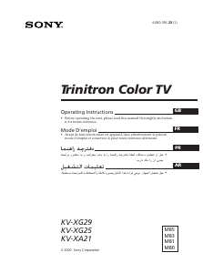 Handleiding Sony KV-XG29M80 Televisie