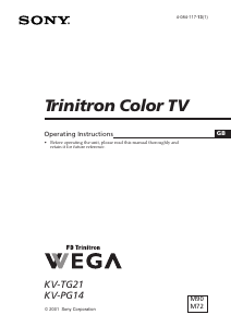 Handleiding Sony KV-PG14M72 Televisie