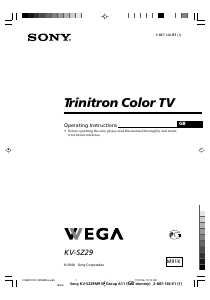 Manual Sony KV-SZ29M91K Television