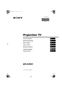 Kullanım kılavuzu Sony KP-41PX1 Televizyon
