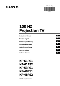 Kullanım kılavuzu Sony KP-48PS1 Televizyon