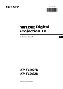 Handleiding Sony KP-51DS2U Televisie