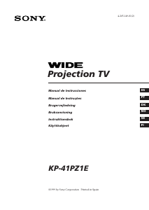 Manual de uso Sony KP-41PZ1E Televisor