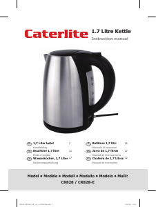 Manuale Caterlite CK828 Bollitore