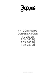 Manuale Zoppas PD240SQ Frigorifero-congelatore