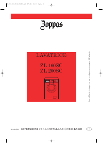 Manuale Zoppas ZL200SC Lavatrice