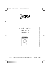 Manuale Zoppas PM903B Lavatrice