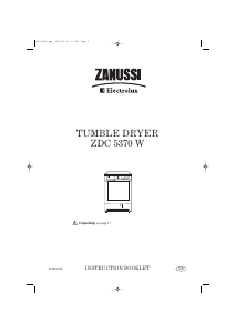 Handleiding Zanussi-Electrolux ZDC5370W Wasdroger