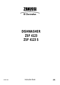 Handleiding Zanussi-Electrolux ZSF4123S Vaatwasser