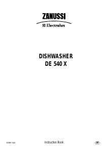 Manual Zanussi-Electrolux DE540X Dishwasher