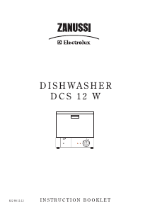 Handleiding Zanussi-Electrolux DCS12W Vaatwasser