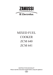 Bruksanvisning Zanussi-Electrolux ZCM640W Spis