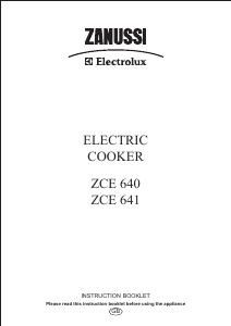 Bruksanvisning Zanussi-Electrolux ZCE641X Spis