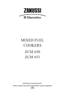 Bruksanvisning Zanussi-Electrolux ZCM650W Spis