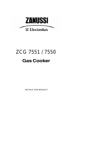 Bruksanvisning Zanussi-Electrolux ZCG7551XL Spis